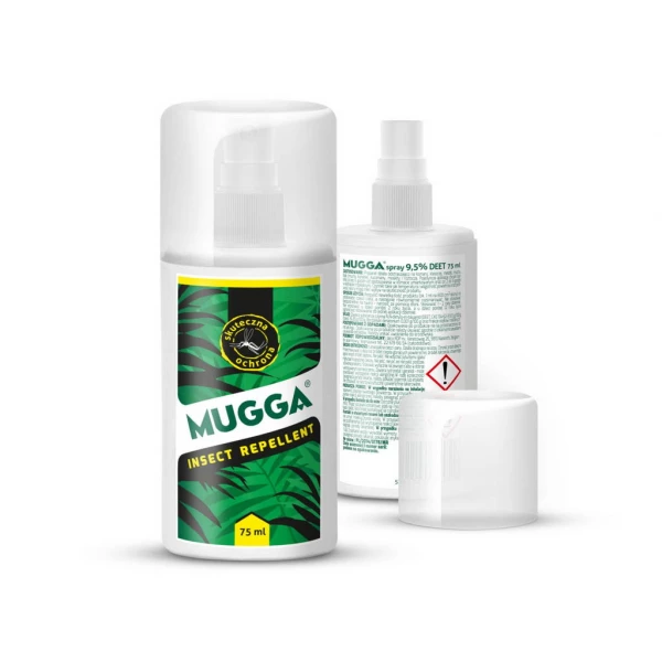 Najlepszy środek na komary Mugga Spray Deet 9,5%.