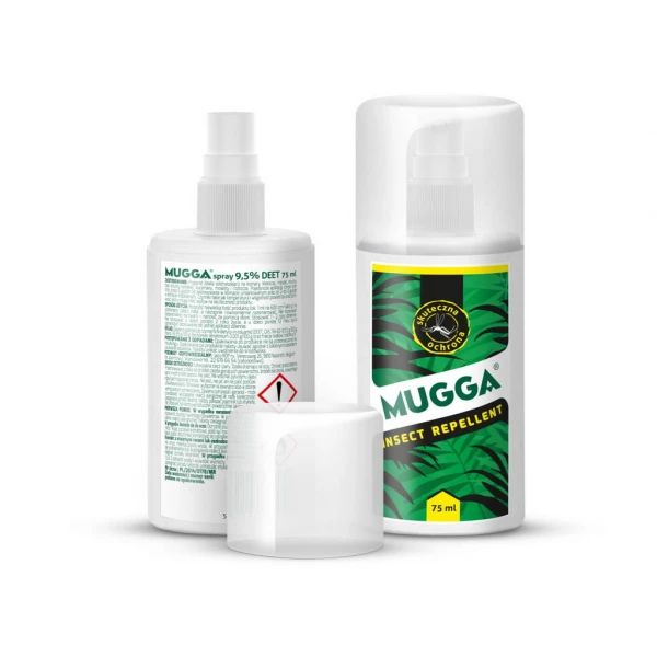 Spray Mugga - preparat na kleszcze DEET 9,5%. Ochrona przed kleszczami. 75ml.