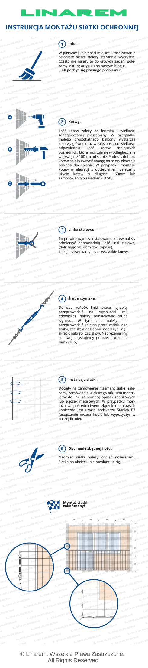 Instrukcja montażu siatki przeciw ptakom